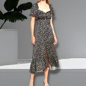 PRIM Berry Floral Print Maxi Dress. Size L. NWT